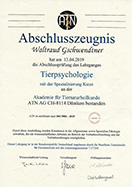ATN-Zertifikat Waltraud Gschwendtner